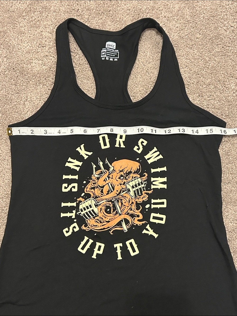 Sink or Swim Black Racerback Tank Top Lift Box - Picture 3 of 4